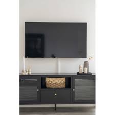 zwart metalen tv meubel
