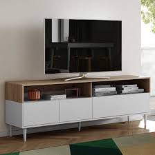tv meubel wit met hout