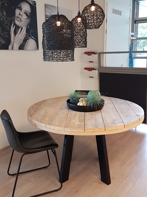 ronde tafel steigerhout